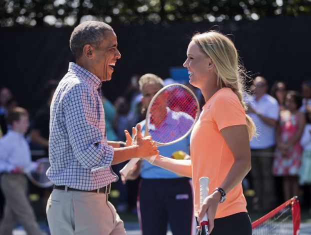 Tenis spectacol. Președintele Barack Obama, alături de Caroline Wozniacki 2 article_431860_2.jpg