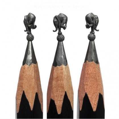 Sculpturi în miniatură, în mine de creion! Galerie foto! 6 sc elephant_192030.jpg