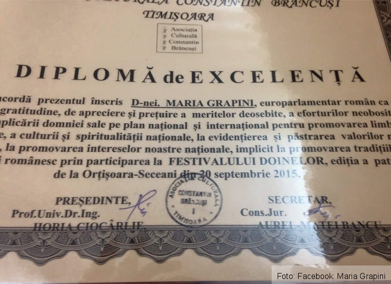 Maria Grapini a fost premiată pentru promovarea limbii române 2 mariagrapini.png
