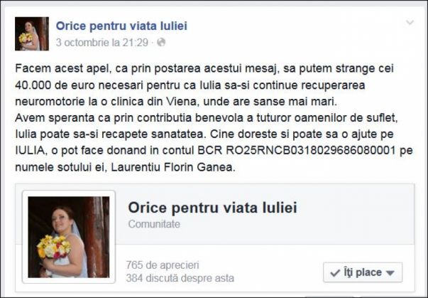 pagina Facebook orice pentru viata Iuliei_195667.JPG