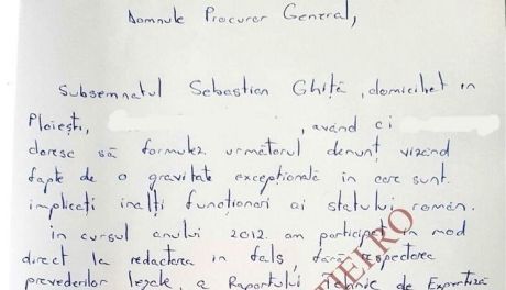 Update. Sebastian Ghiţă: „Cred că este de datoria procurorului general să verifice când apar astfel de chestiuni” 2 autodenuntsebastianghita.jpg