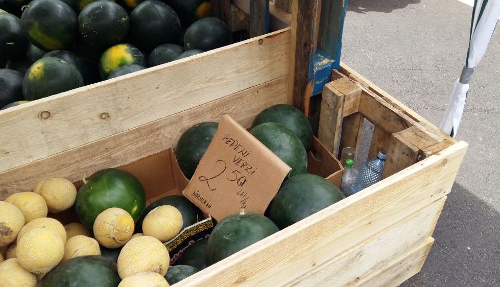BRAȘOV. Pepenii de Dăbuleni au apărut în piețele din oraș. Cât costă kilogramul - GALERIE FOTO 3 pepeni2.jpg