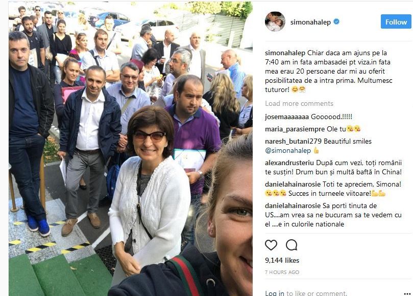 Simona Halep a intrat în faţa celor care stăteau la coadă la ambasadă. Reacţia oamenilor 2 simonahalepinstagram.jpg