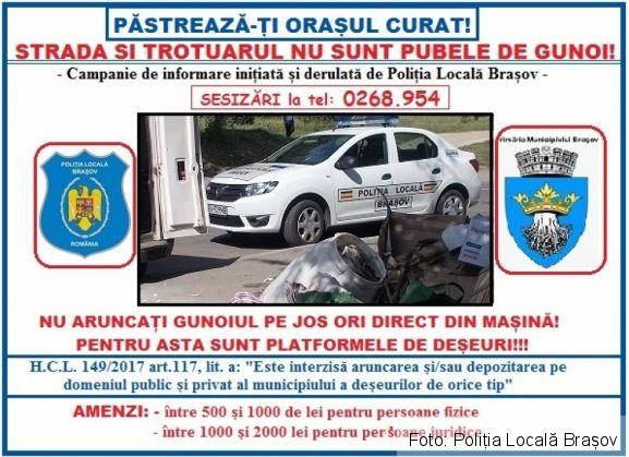 BRAȘOV. Șofer amendat pentru deșeurile aruncate din autoutilitară 5 REZ_259442.jpg