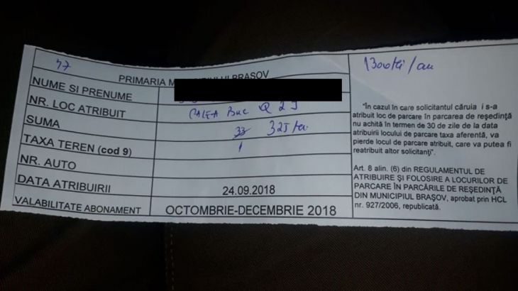 BRAŞOV. De la scump, la... mai scump! 10.000 de lei pentru un loc de parcare 2 parcare 2_273291.jpg