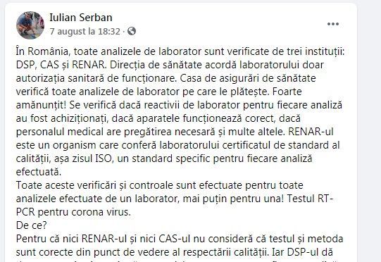 Medic român, despre testele RT-PCR: „Nici RENAR-ul și nici CAS-ul nu consideră că testul și metoda sunt corecte din punct de vedere al respectării calității” 2 testepcr.jpg