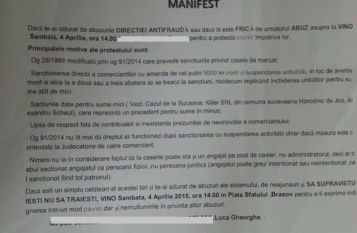BRAȘOV. Protest împotriva ANAF în fața Prefecturii 1 article_431427_1.jpg