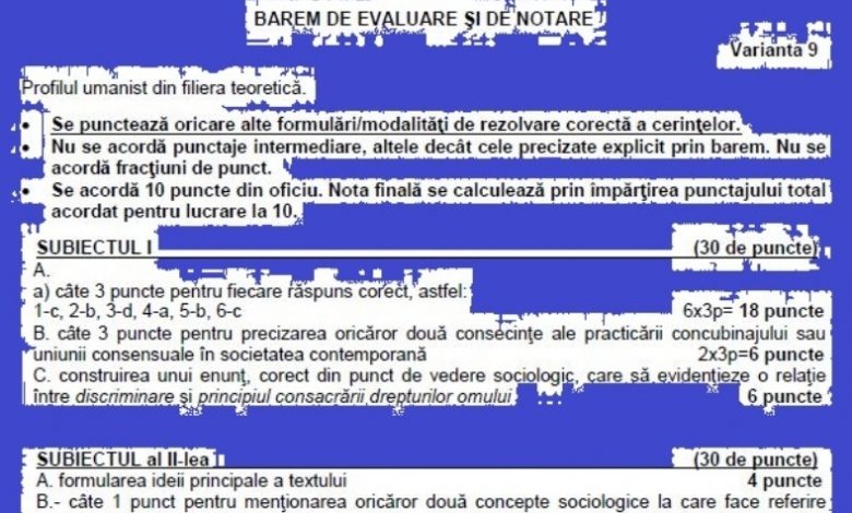 BAC 2015. Toate subiectele şi baremele pentru cei care vor să depună contestaţii 1 baremsocio.jpg