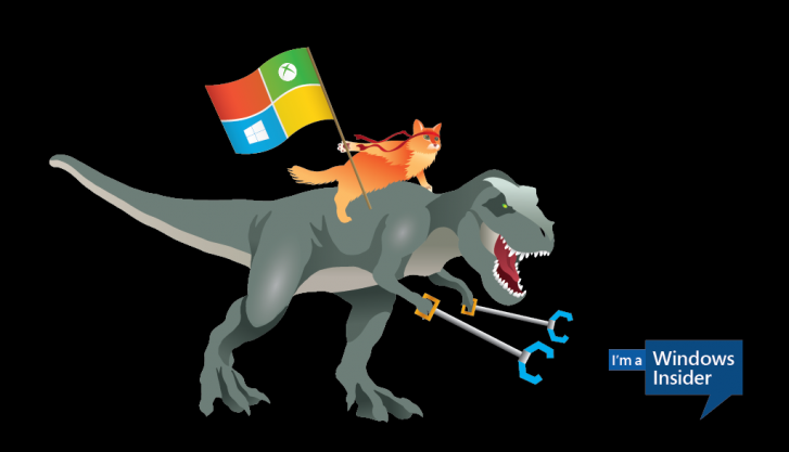 Download colecţia de wallpapere Ninja Cat pentru Windows 10 1 windows-insider-ninjacat-trex-1024x768-727x545.png