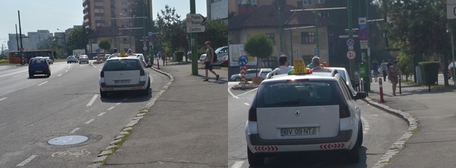 BRAȘOV. Jumătate din traseul benzilor de biciclete, impracticabil. Lipsa rastelurilor scade numărul bicicliștilor din oraș GALERIE FOTO 1 DSC_1582-tile_191323.jpg