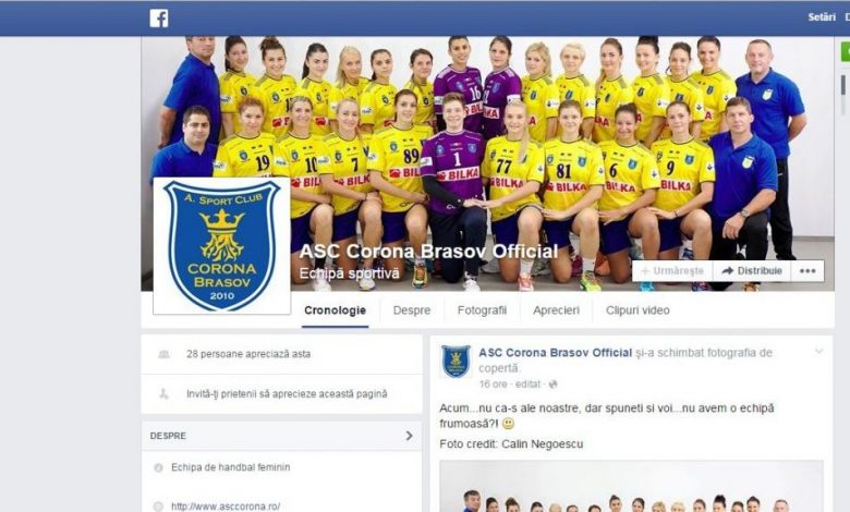BRAȘOV. Corona a lansat noua pagină de Facebook a echipei de hanbdal 1 screenshot-1_3.jpg
