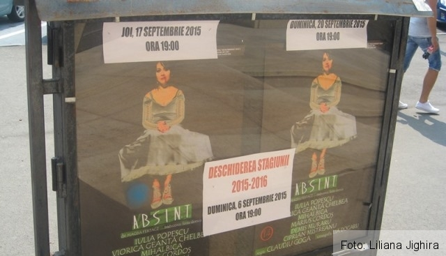 BRAȘOV. Trei reprezentații, doar două piese 1 teatruafisabsint.jpg