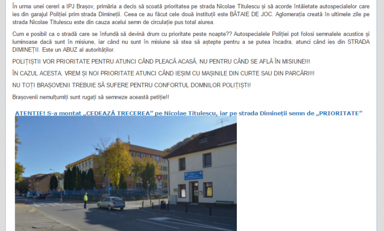 EXCLUSIV. BRAȘOV. PETIȚIE ONLINE pentru desființarea semnului „CEDEAZĂ TRECEREA” de pe Titulescu 1 petiieonline.png