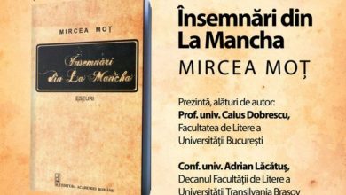 BRAŞOV. Un Don Quijote şi ale sale însemnări 1 capturecartemirceamotlamancha.jpg