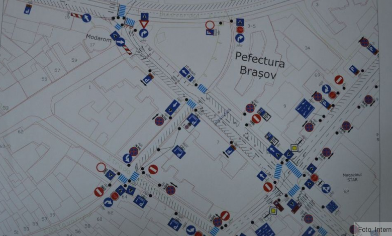 Brașov. De la 1 decembrie, se va circula după noi reguli pe câteva străzi din centrul orașului 1 plansetraficprefe1.jpg