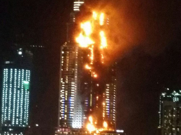 Incendiu puternic la un hotel din Dubai situat lângă cea mai înaltă clădire, Burj Khalifa 1 hoteldubaiars.png