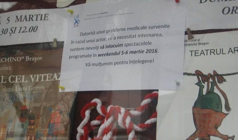 BRAȘOV. Actor internat, program schimbat la „Arlechino” 1 teatrularlechino_3.jpg