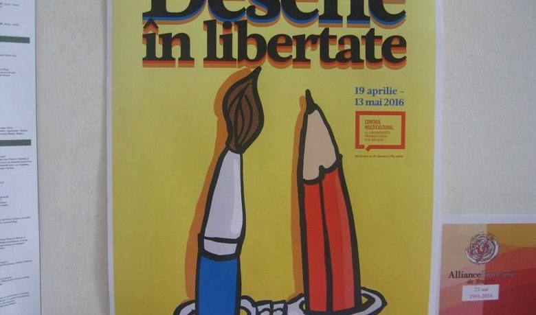 BRAȘOV. „Charlie Hebdo”, multiplicat de 45 de ori 1 deseneinlibertate.jpg