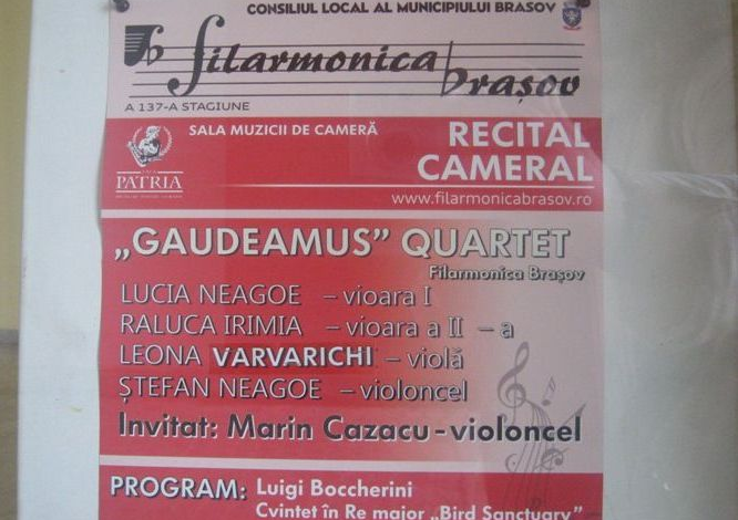 BRAŞOV. „Gaudeamus Quartet” în recital la Patria 1 img-0316.jpg