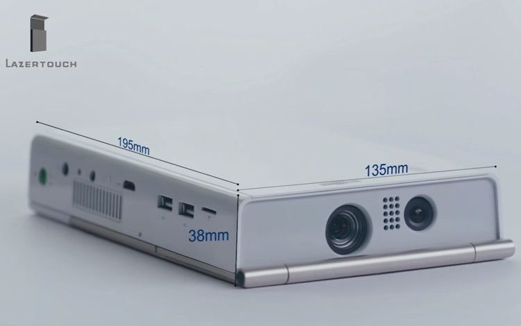 Lazertouch Mini Projector poate transforma suprafeţele în ecrane touch 1 lazertouch.jpg