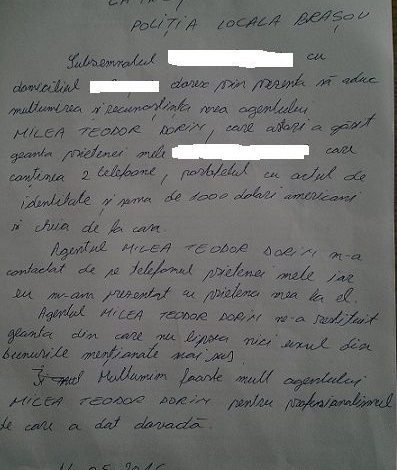 BRAŞOV. Vacanţă de o mie de dolari salvată de oamenii de la salubritate şi Poliţia Locală sau când normalitatea devine ştire 1 photo.jpg