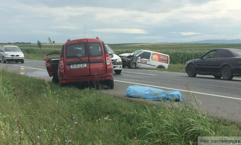 Şofer mort pe E 85, după impactul dintre autoturismul său şi o dubiţă (FOTO) 1 accidente85.jpg