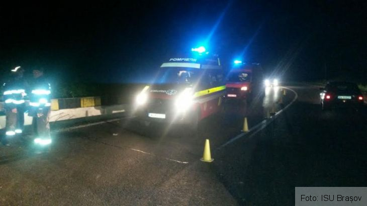 BRAȘOV. Două victime, după răsturnarea unei autobasculante, în toiul nopții, pe DN 1! (FOTO) 1 basculanta 2_216464.jpg