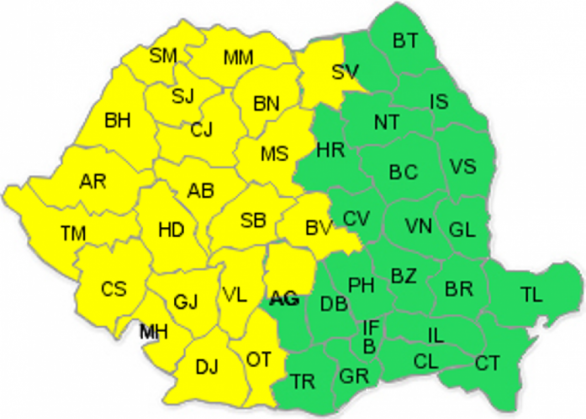 Brașov. Cod galben de caniculă și ploi torențiale 1 cod1517_216797.png