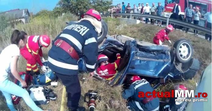 Şofer mort din cauza unei depăşiri neregulamentare efectuate de alt conducător auto (FOTO) 1 accidentmm_2.jpg