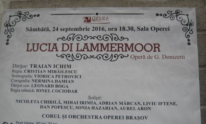 BRAȘOV. „Lucia di Lammermoor”, pe scena Operei 1 lucia.jpg