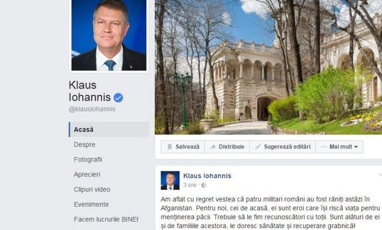 Klaus Iohannis, mesaj pentru soldații răniți în Afganistan 1 screenshot-1_20.jpg