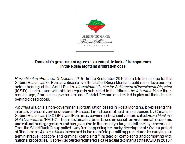 Acuzaţii la adresa Guvernului, pe tema exploatării aurifere de la Roşia Montană 1 rosiamontana.png