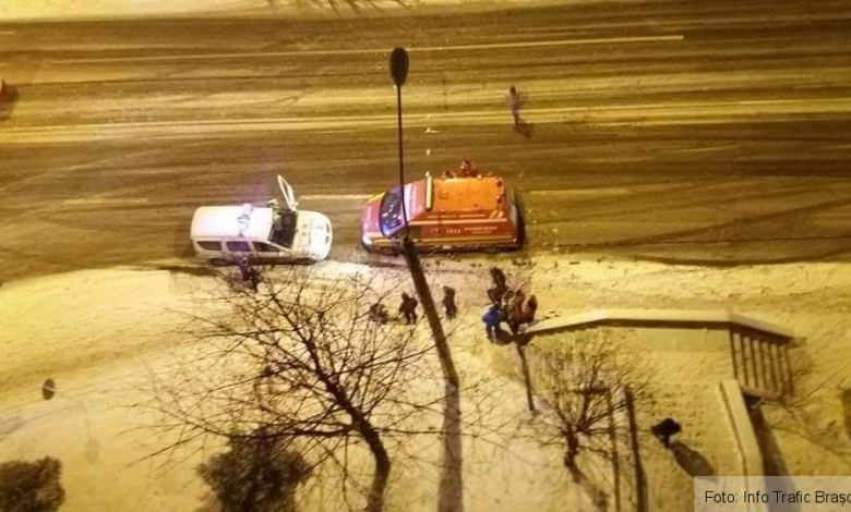 BRAȘOV. Pieton lovit de mașină, pe strada Carpaților (FOTO) 1 accidentcarpatilor_3.jpg