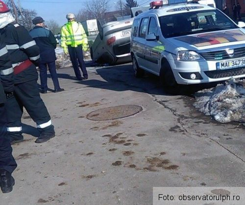 Autoturism răsturnat pe DN 1A Brașov - Ploiești (FOTO) 1 dn 1a 2_230253.jpg