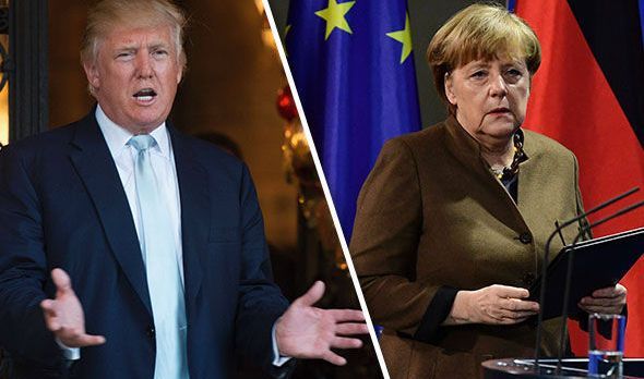 Cancelarul Angela Merkel se va întâlni cu preşedintele Donald Trump. Vizita la Casa Albă va avea loc pe 14 martie 1 angelamerkeldonaldtrump.jpg