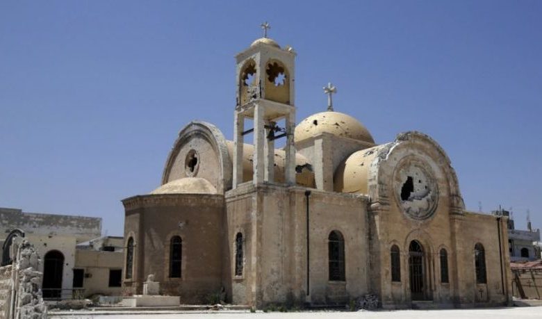 Patriarhia Română se roagă pentru victimele atacurilor teroriste asupra creştinilor din Egipt 1 biserica-afectata-de-razboi-1.jpg