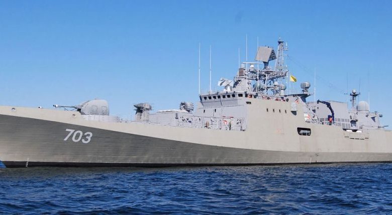 Fregata rusă Amiral Grigorovici RFS-494 se îndreaptă către navele SUA care au lansat atacul din Siria 1 fregata.jpg