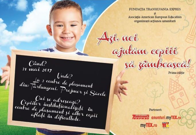 BRAȘOV. Spuneți împreună cu noi: „Azi, noi ajutăm copiii să zâmbească!” 1 actiunea.jpg