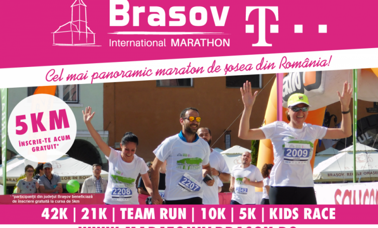 Brașovenii au înscriere gratuită la cursa de 5 km din cadrul „Brașov International Marathon 2017 powered by Telekom România” 1 cursa5km.png