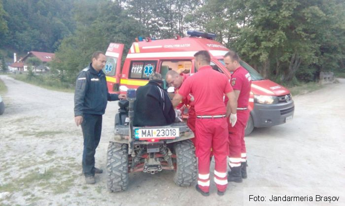 BRAȘOV. Accidentare gravă la o exploatare forestieră (FOTO) 1 accident exploatare forestiera 3_237831.jpg
