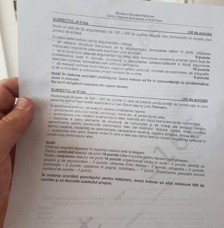 BAC 2018. Subiect tot „necomestibil” pentru candidaţii de toamnă 1 subiecte-romana-bac-2017-82815300.jpg
