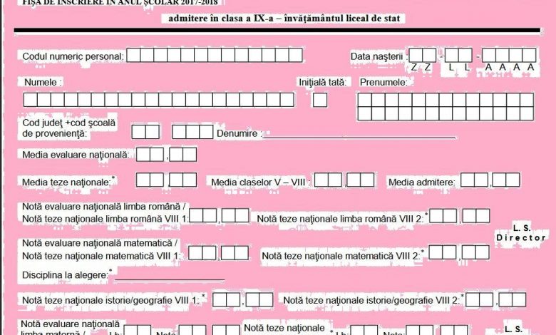 BRAŞOV. AICI, totul despre admiterea în liceu 2017! 1 fisainscriere.jpg