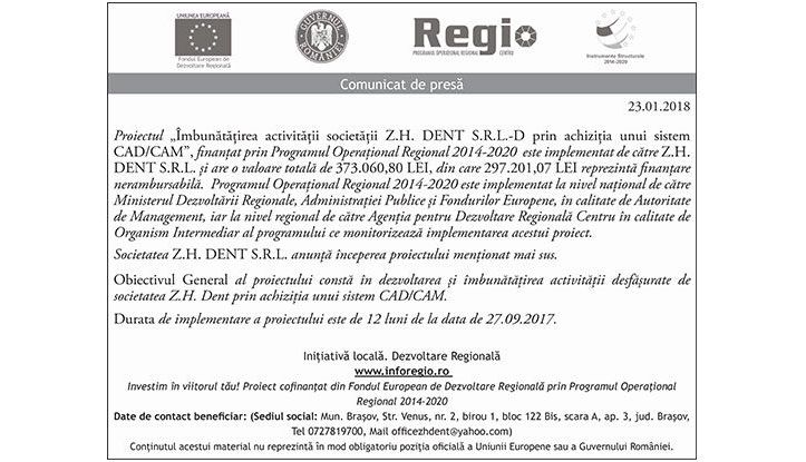 Proiectul „Îmbunătățirea activității societății Z.H. DENT S.R.L.-D prin achiziția unui sistem 1 zh-724x415px.jpg