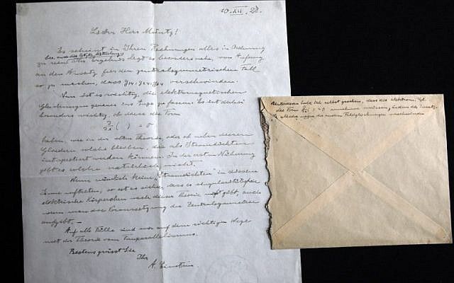 O scrisoare trimisă de Albert Einstein a fost vândută la licitaţie cu peste 100.000 de dolari 1 scrisoareeinstein.jpg
