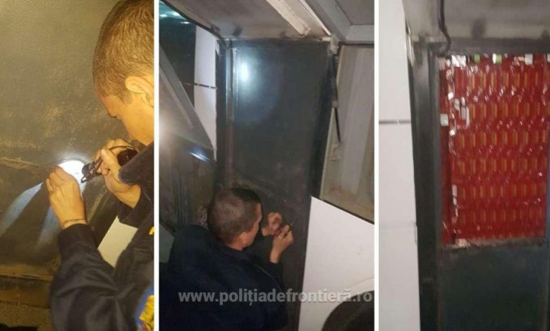Ţigări de contrabandă găsite într-un autocar de pe ruta Chişinău - Braşov 1 tigariautocar.jpg