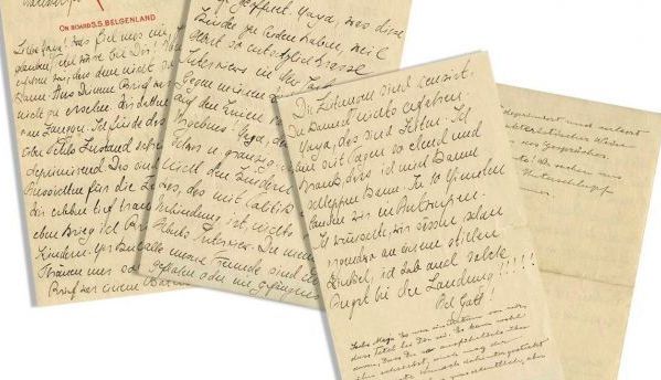 O scrisoare trimisă de fizicianul Albert Einstein şi de soţia sa, vândută cu 25.000 de dolari 1 scrisoareeinstein1.jpg