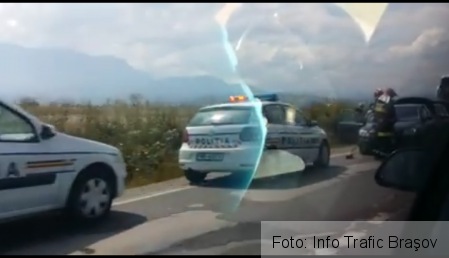 BRAȘOV. Coliziune în lanț, între patru autoturisme și un autocar, pe DN 73 (FOTO) 1 screenshot-20180804-161347.png