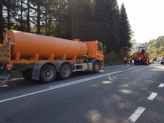 BRAȘOV. Restricțiile de trafic de pe DN1 au fost ridicate 1 DN 1 asfaltare (4)_257877.jpeg