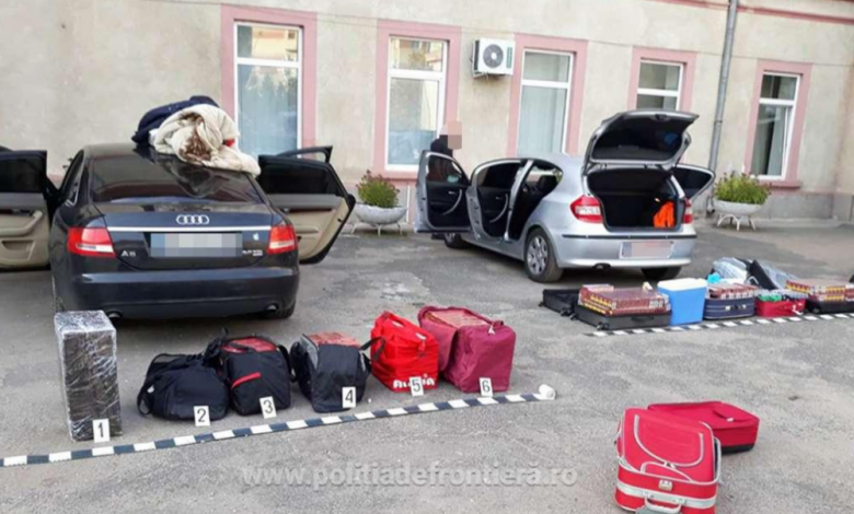 Prinși cu țigări de contrabandă, în zona frontierei de Nord a țării 1 tigari.png