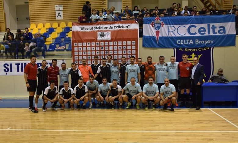 BRAȘOV. Fotbaliștii care au dus-o pe FC Brașov ultima dată în Cupa UEFA se duelează cu o echipă a vedetelor la Sala Sporturilor! Simona Halep, invitată specială! 1 stelecraciun.jpg